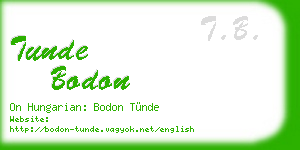 tunde bodon business card